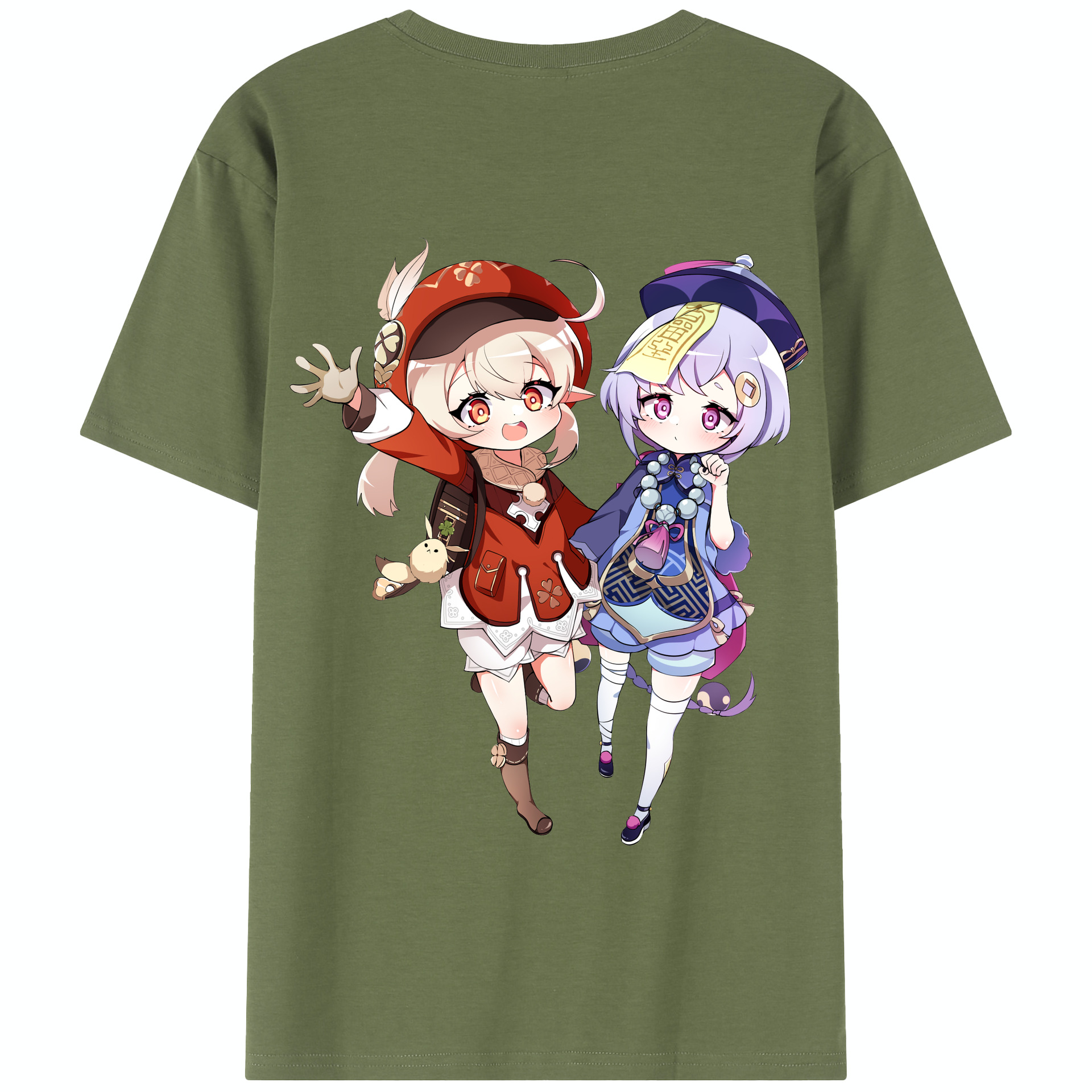 げんし神 七七 なな  genshin Nana 綿100％半袖Tシャツ（背面プリント）
